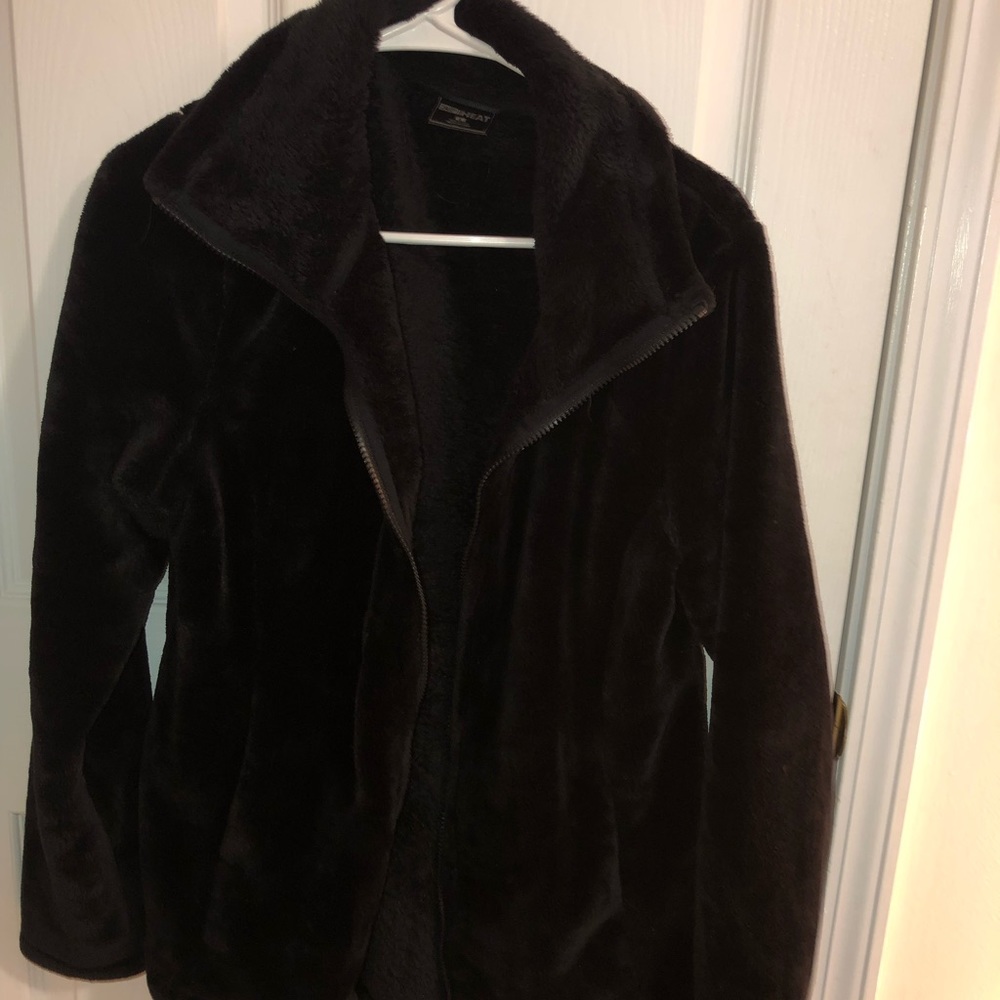 Black soft fuzzy sweater